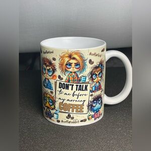 Don't Talk to Me Before My Morning Coffee Ceramic Mug - White